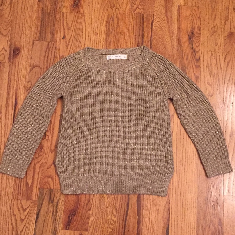 Zara gold sweater, sz m